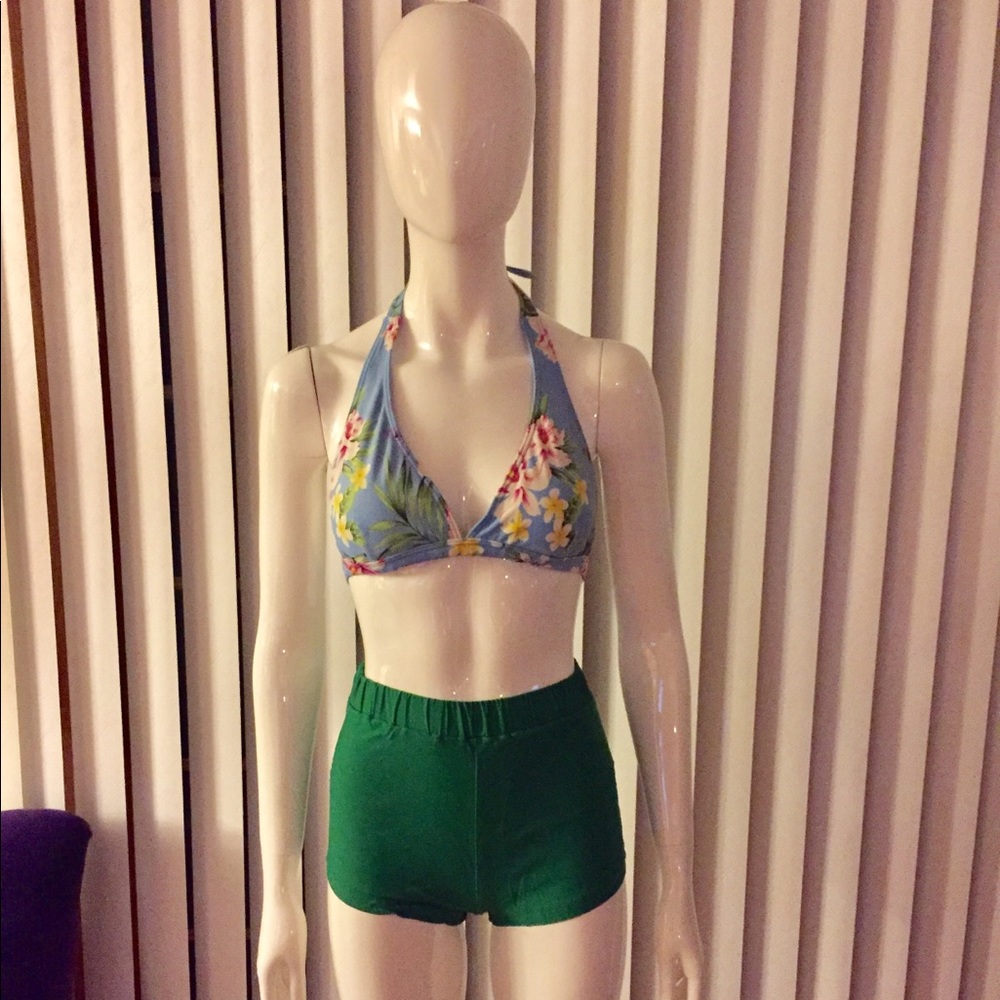 Omighty O mighty Green High Waisted Shorts Small